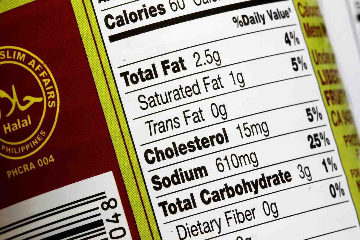 Food Nutrition Label